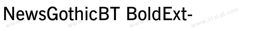 NewsGothicBT BoldExt字体转换